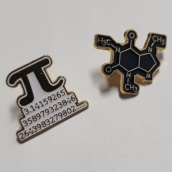 Mathematical and Chemical Enamel Pin Set - Picture 2 of 3